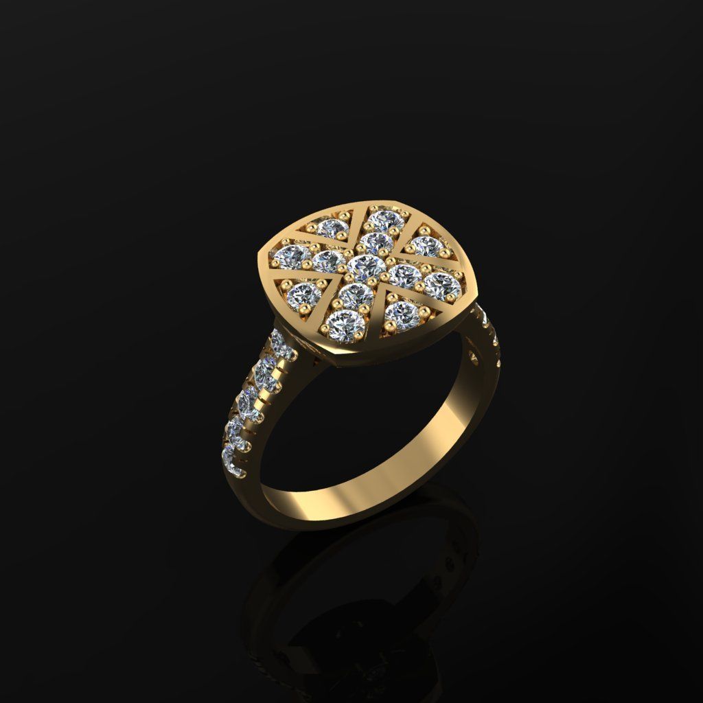 Engagement Ring 3D print model_1