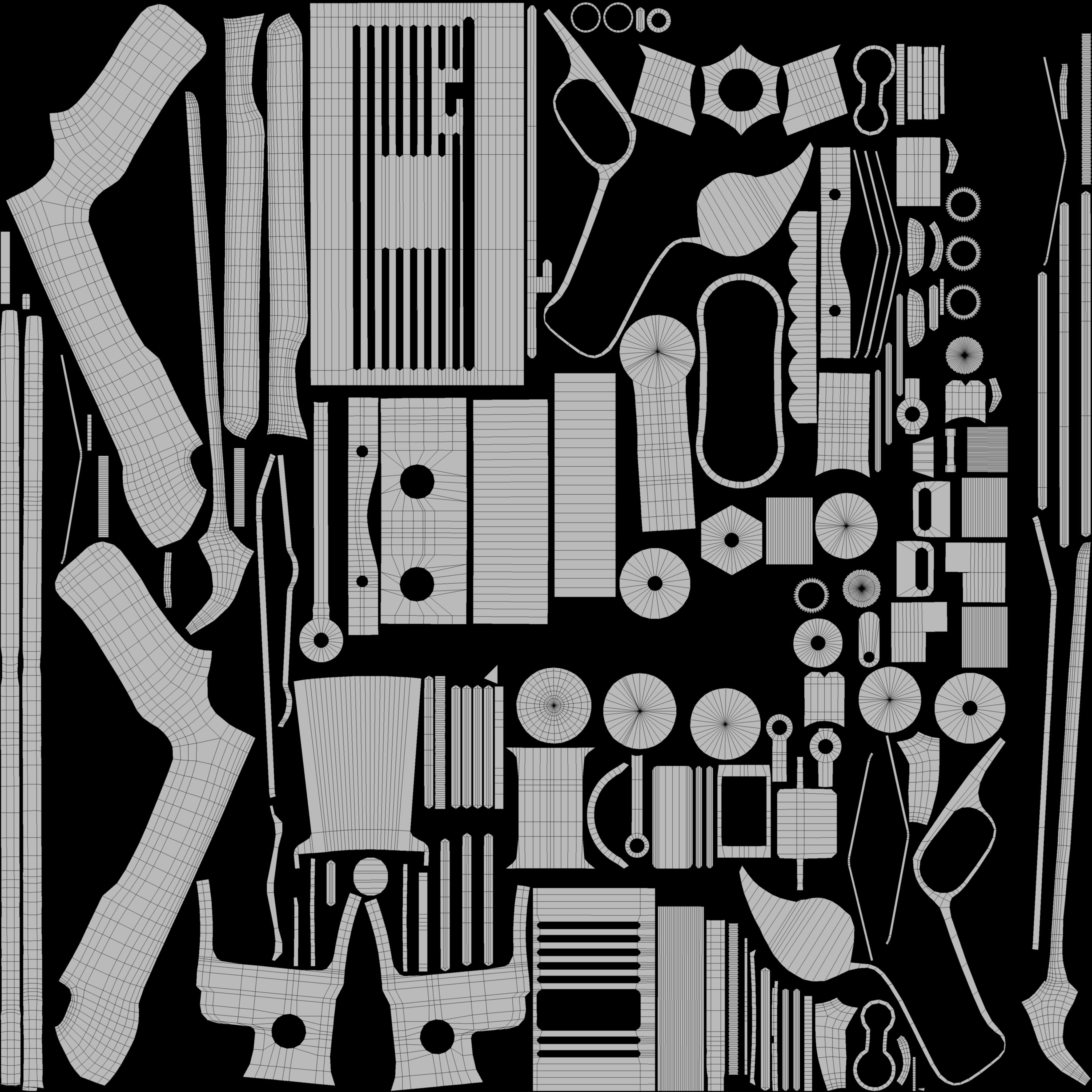 Submachine gun MP 38 40 3d model Low-poly 3D model_18