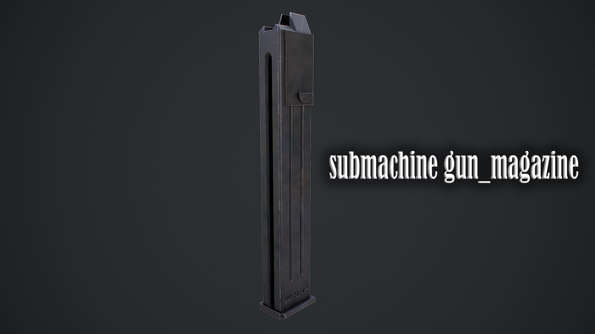 Submachine gun MP 38 40 3d model Low-poly 3D model_15