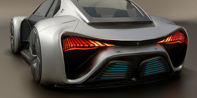 3Dpro CAR scifi 5 Low-poly 3D model