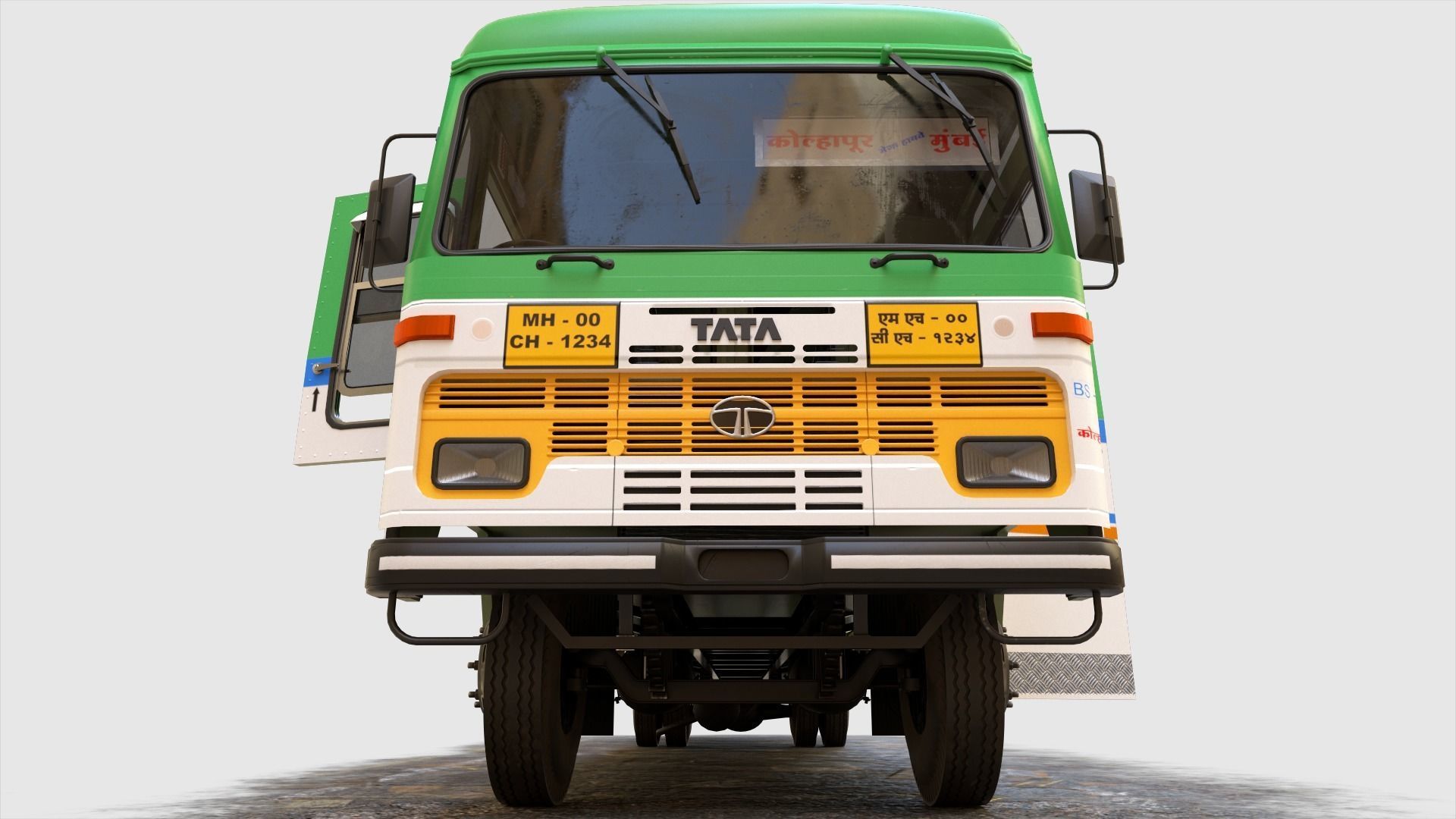 INDIAN HIRKANI ST BUS V 01 Purple and White Low-poly 3D model_5