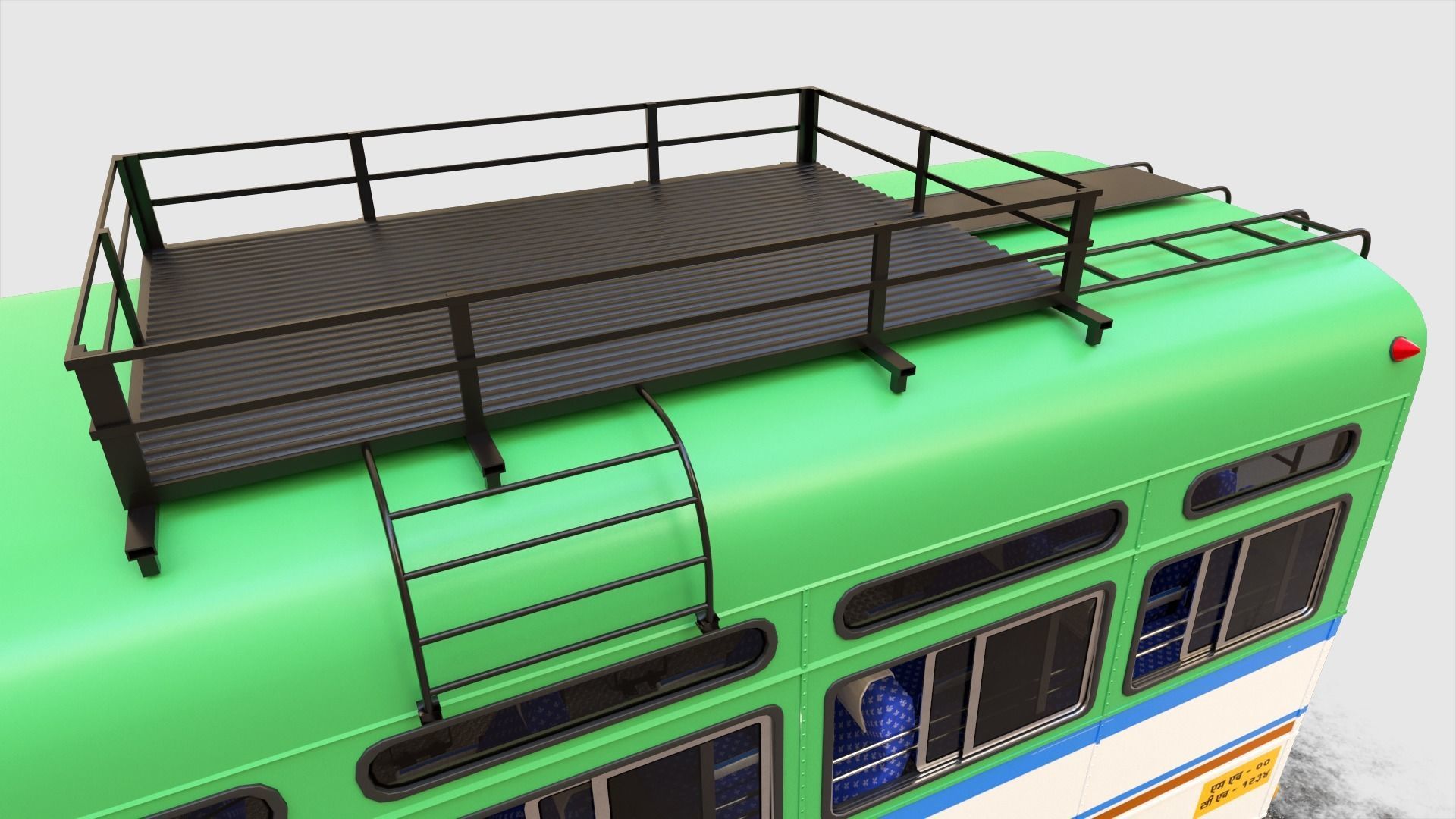 INDIAN HIRKANI ST BUS V 01 Purple and White Low-poly 3D model_6