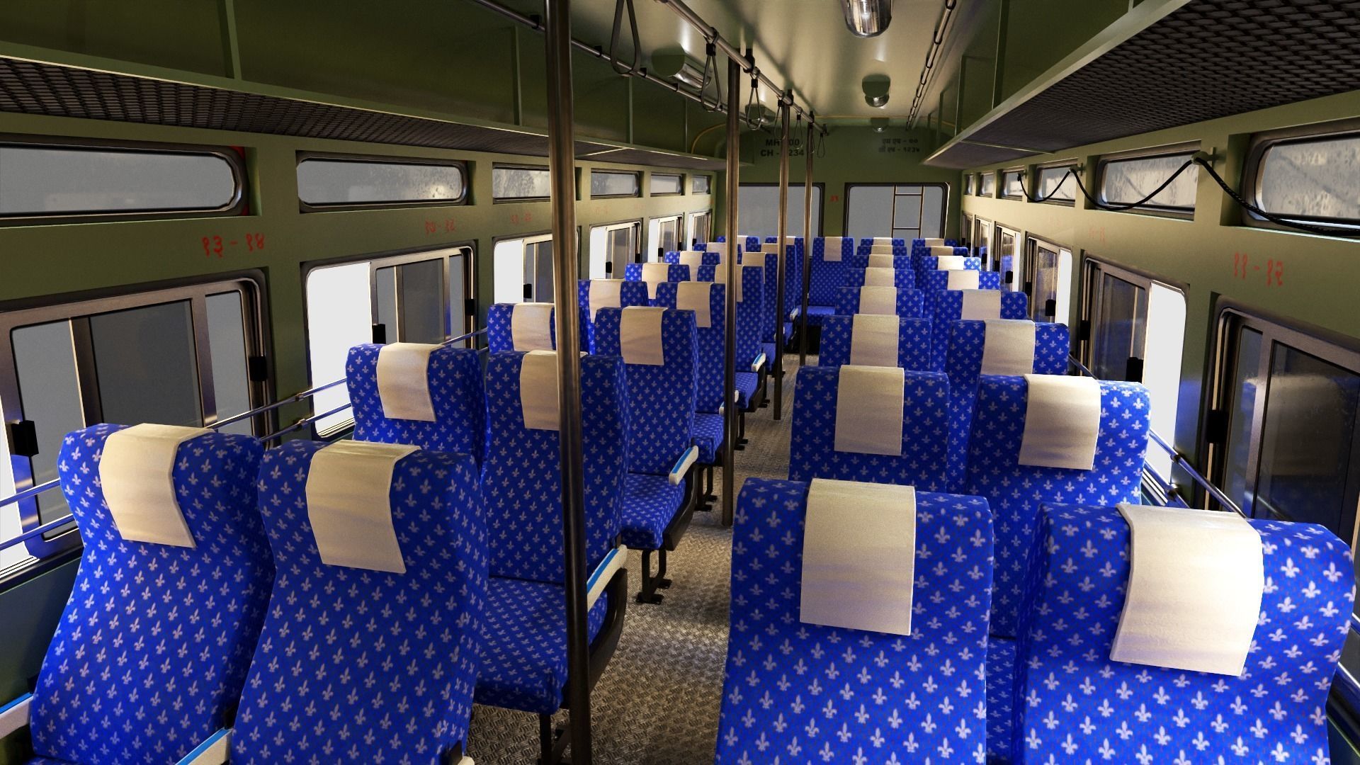 INDIAN HIRKANI ST BUS V 01 Purple and White Low-poly 3D model_14