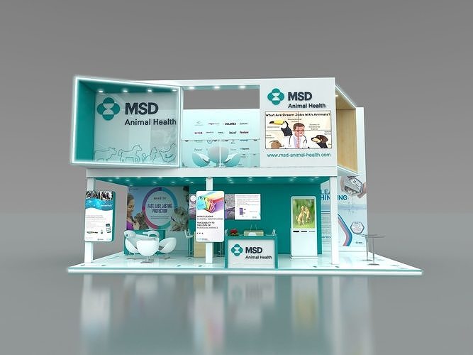 10x5m Mezzanine Stand 3D model 3D model