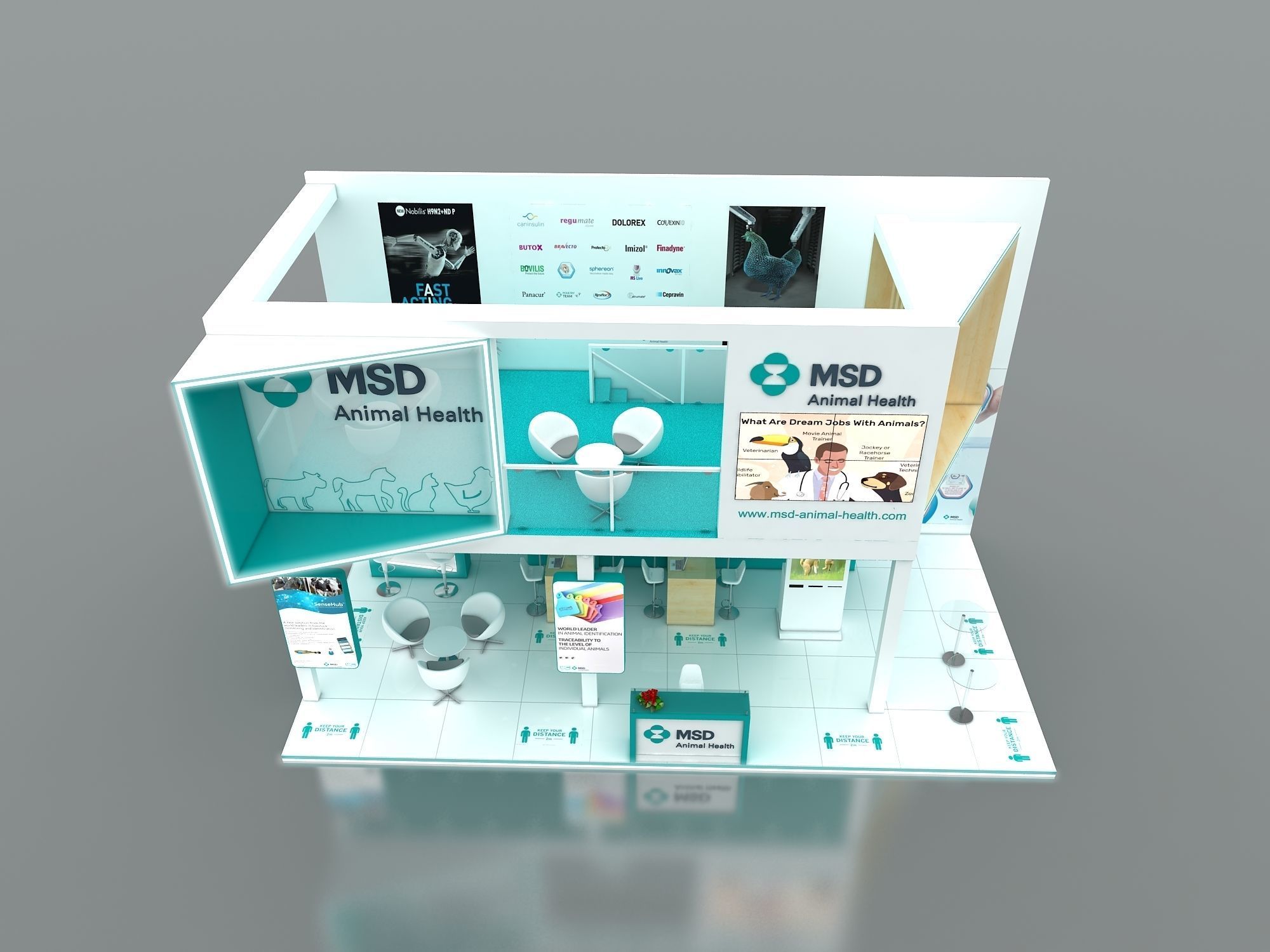 10x5m Mezzanine Stand 3D model 3D model_2