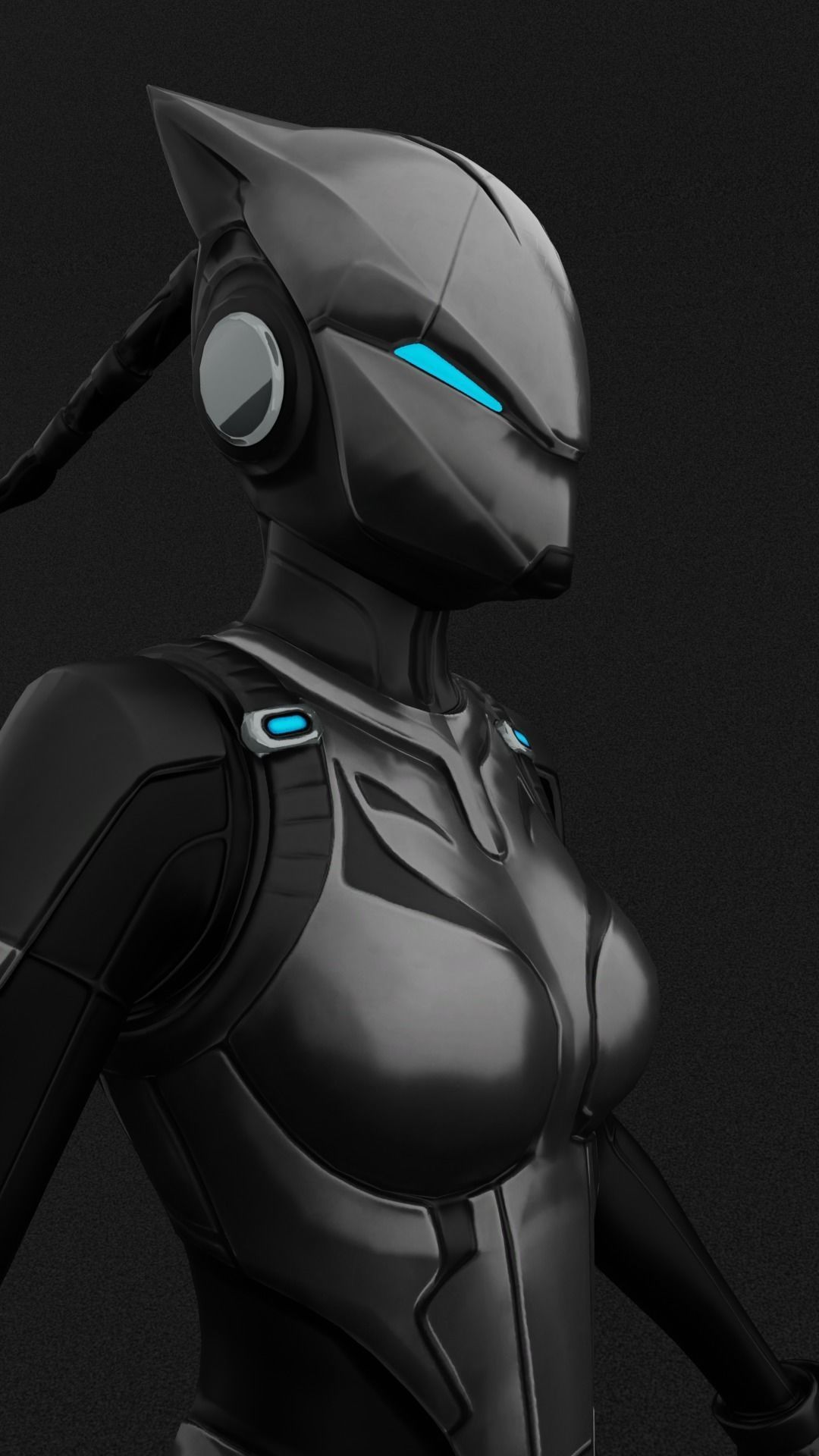 Ready rig lynxxx 3D riggied character for blender  Low-poly 3D model_1