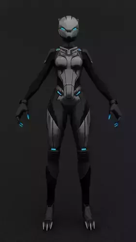 Ready rig lynxxx 3D riggied character for blender 