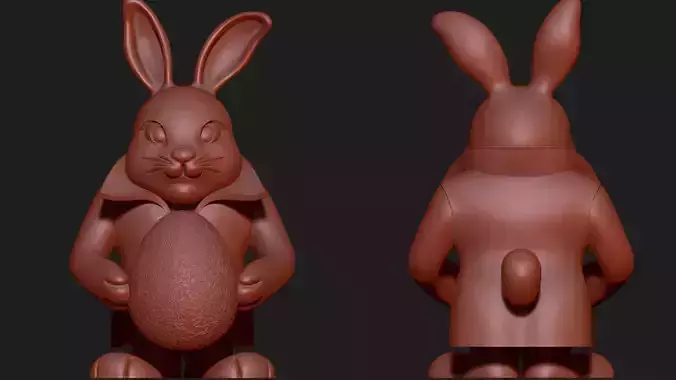 Easter Bunny with Decorated Egg