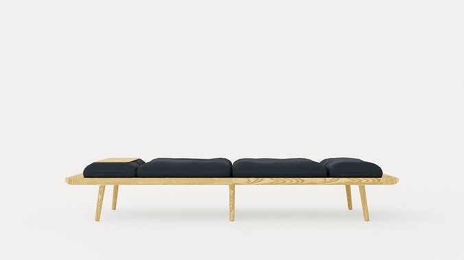 Lounge Around daybed Low-poly 3D model