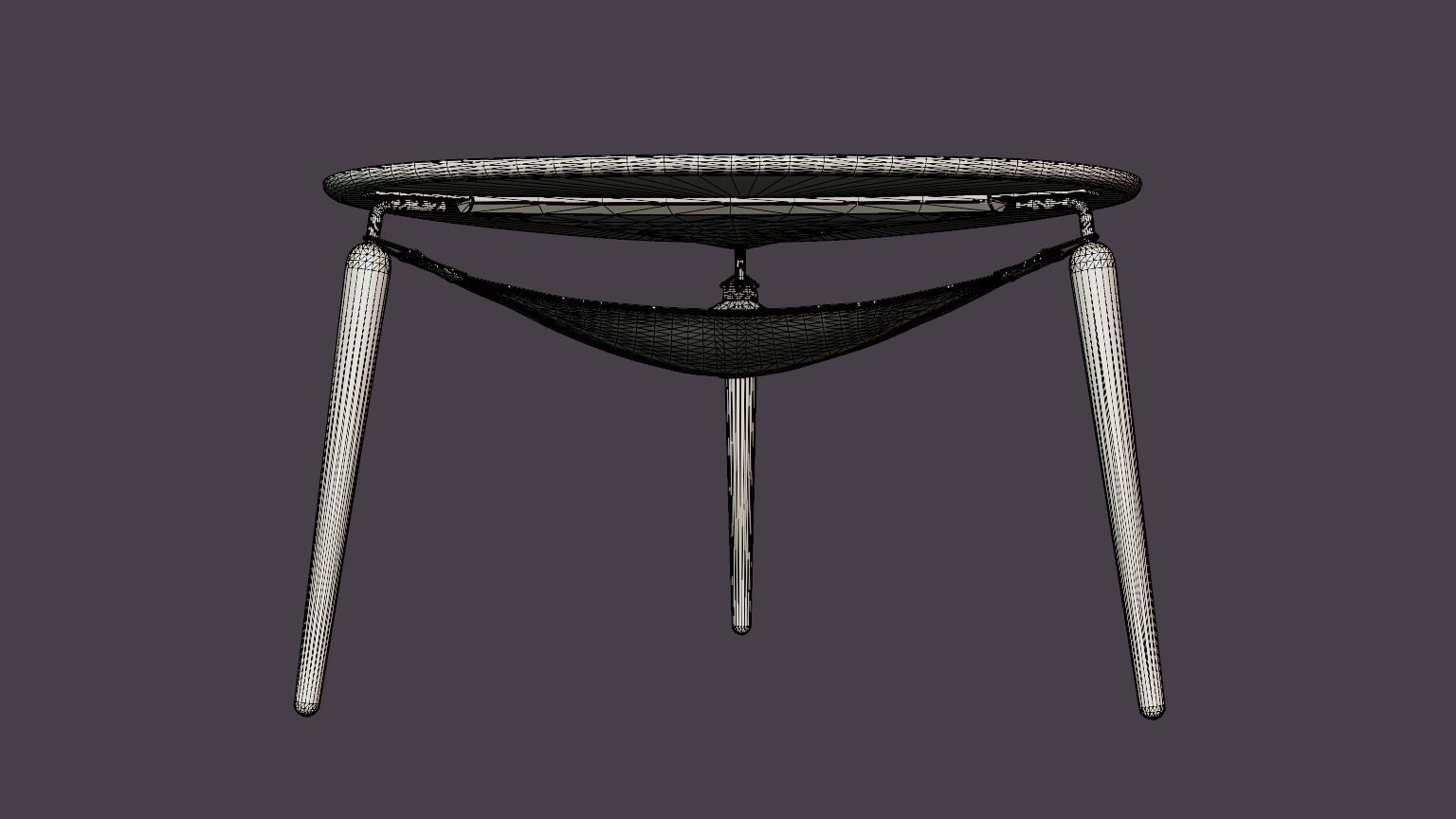 Hang Out Table Low-poly 3D model_5