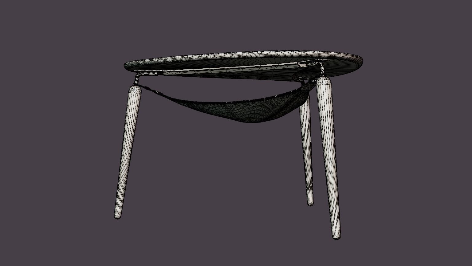 Hang Out Table Low-poly 3D model_7