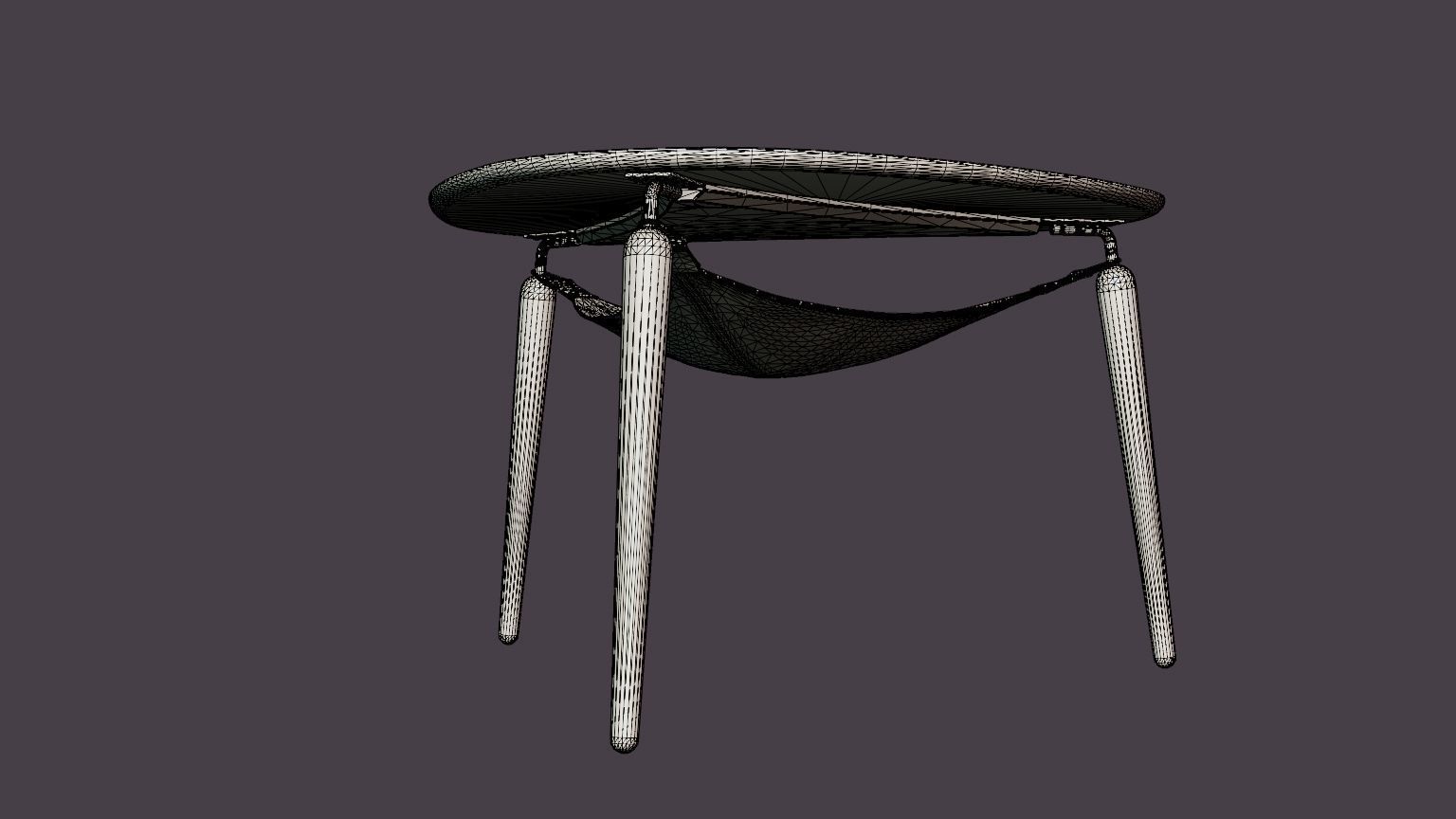 Hang Out Table Low-poly 3D model_6
