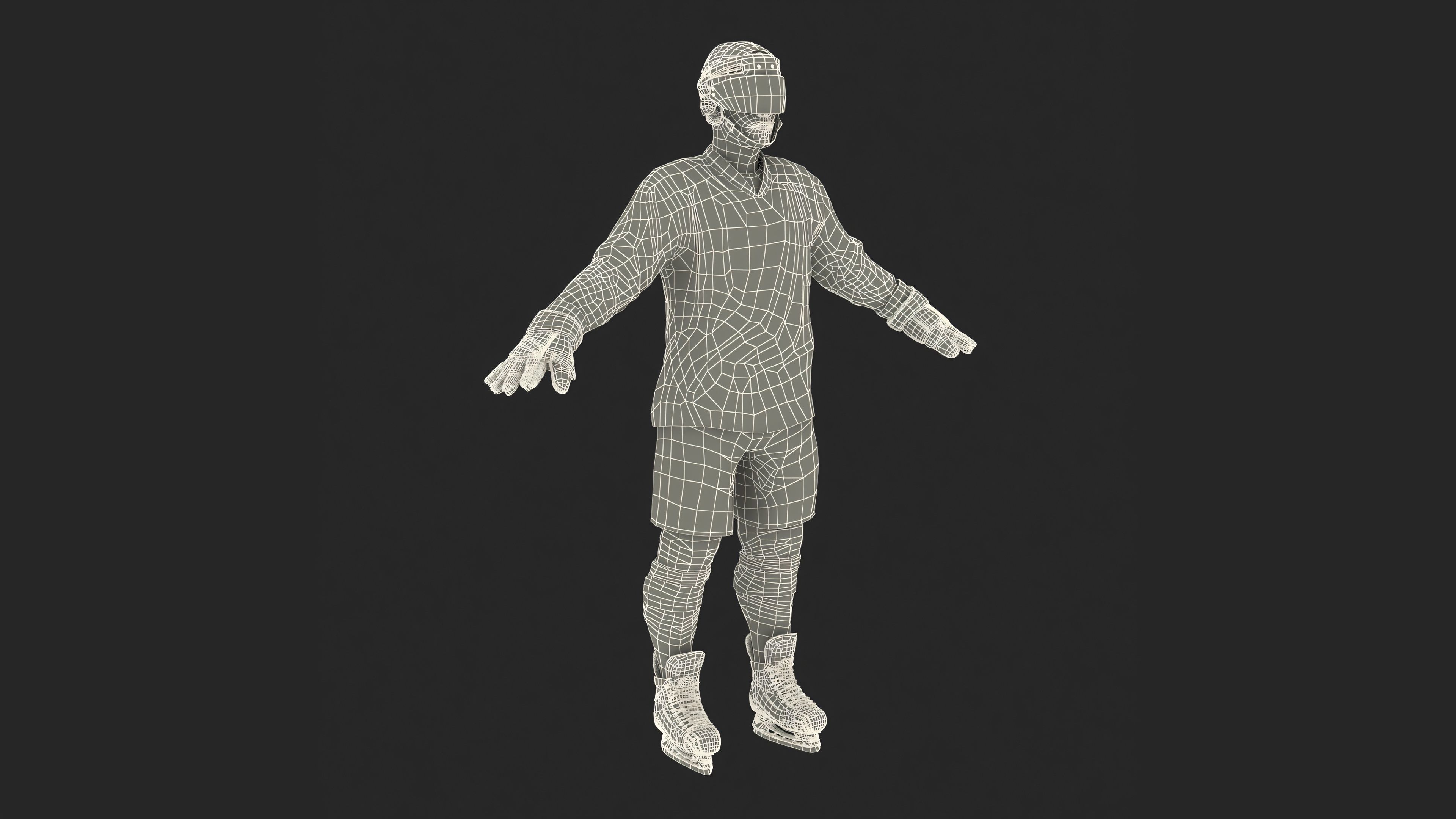Hockey Player Montreal Canadiens Rigged for Maya 3D model_51
