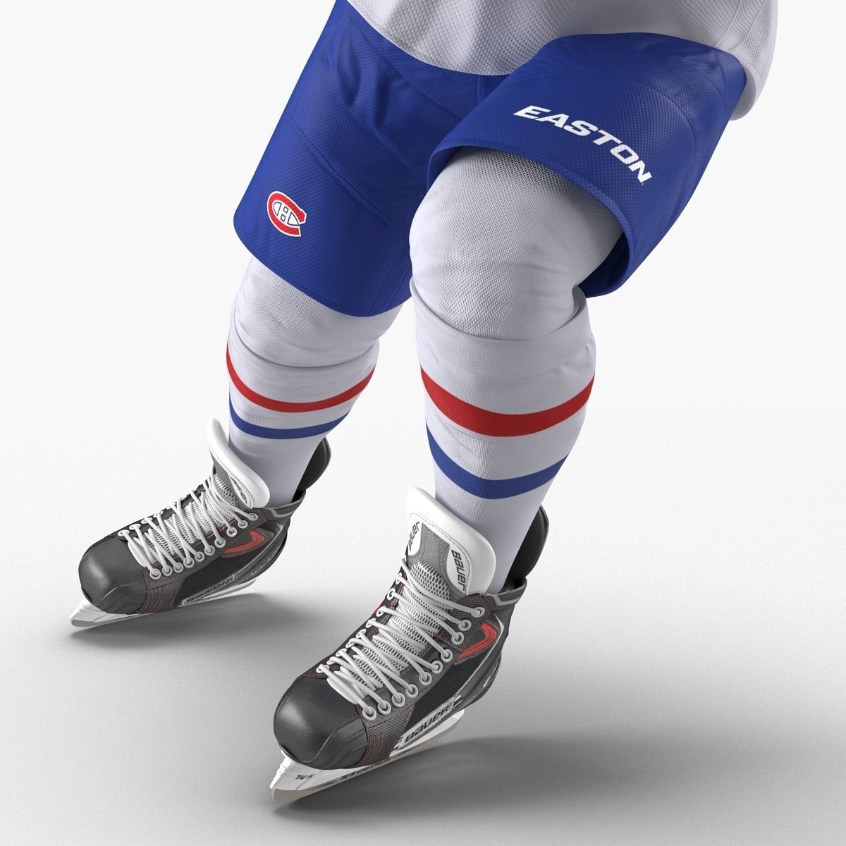 Hockey Player Montreal Canadiens Rigged for Maya 3D model_23
