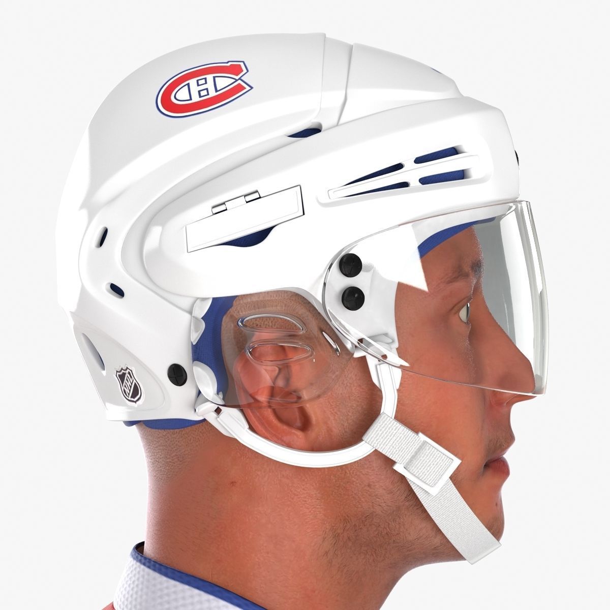 Hockey Player Montreal Canadiens Rigged for Maya 3D model_30