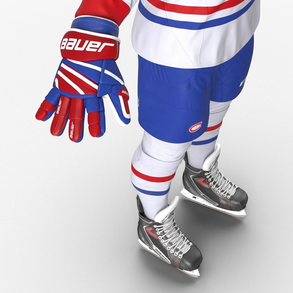 Hockey Player Montreal Canadiens Rigged for Maya 3D model_16