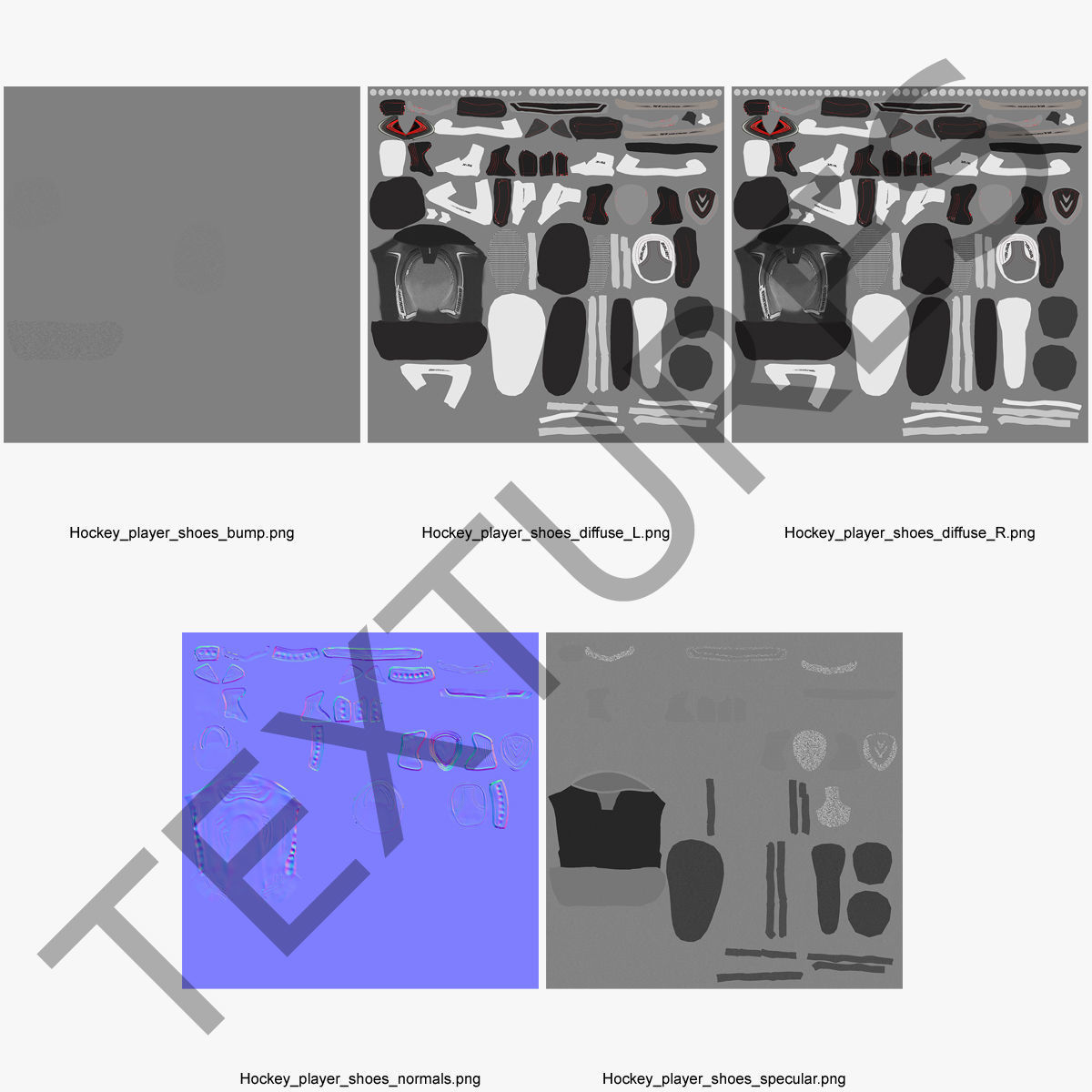 Hockey Player Montreal Canadiens Rigged for Maya 3D model_50