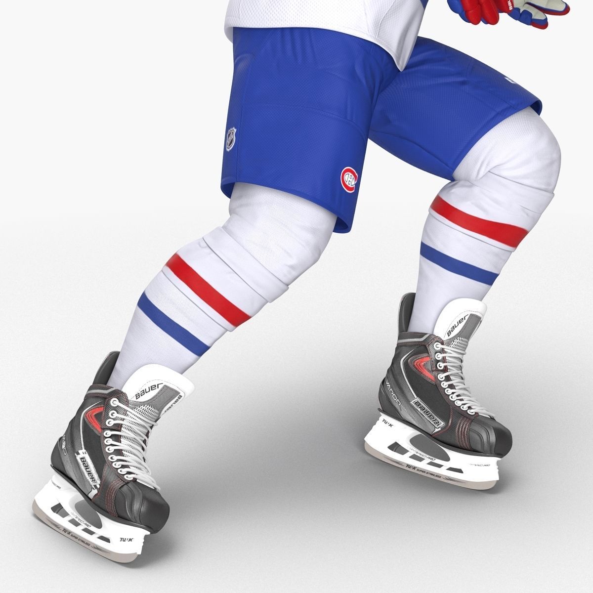 Hockey Player Montreal Canadiens Rigged for Maya 3D model_22
