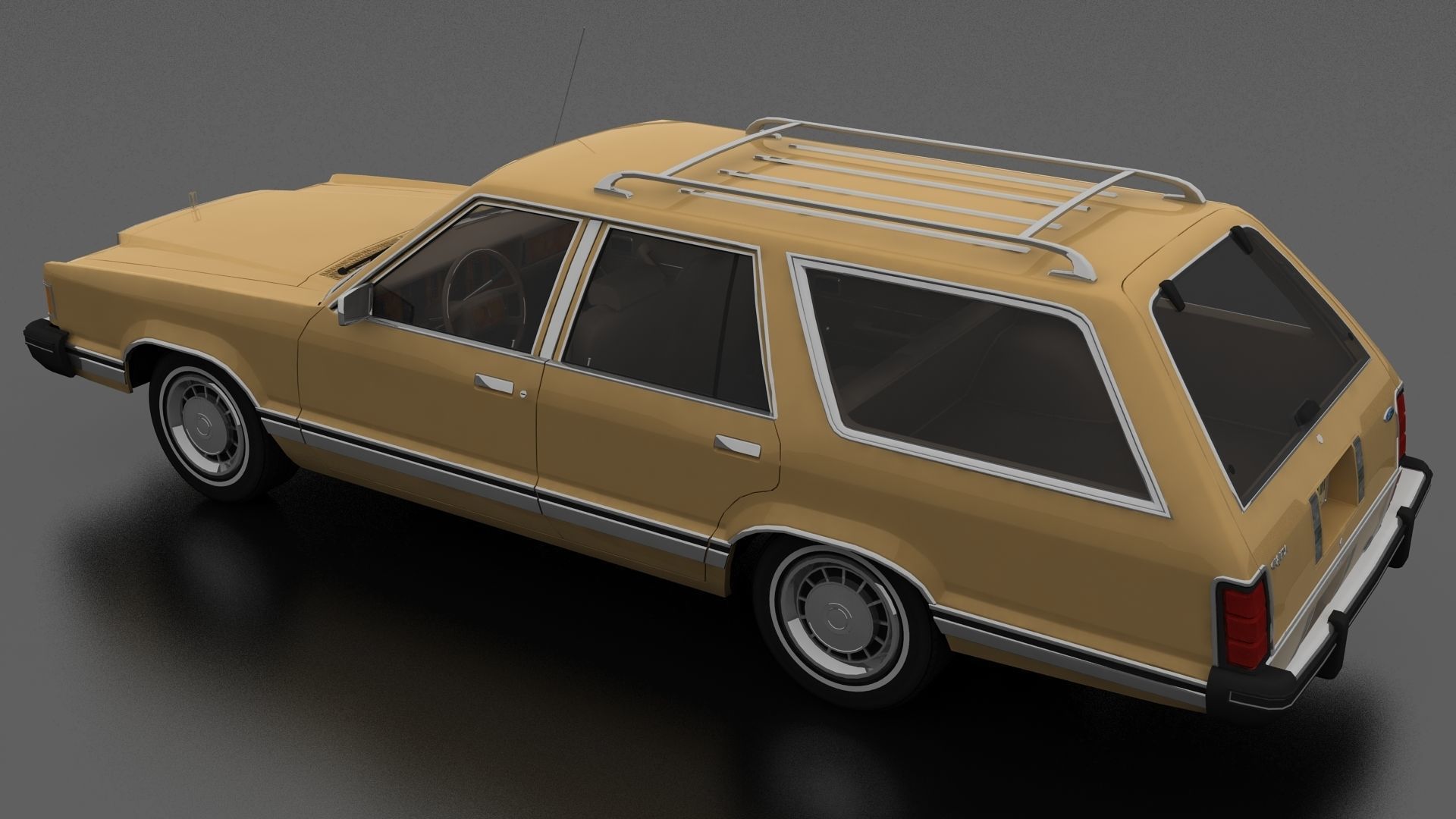 Granada 4dr Station Wagon 1982 Low-poly 3D model_1