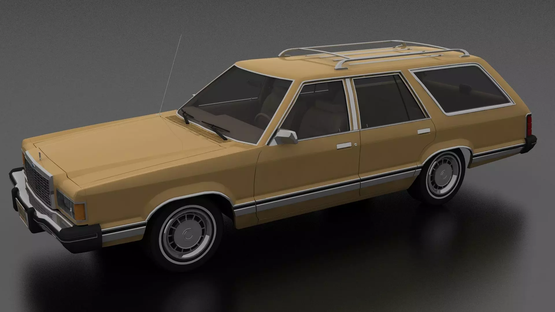 Granada 4dr Station Wagon 1982 Low-poly 3D model_0