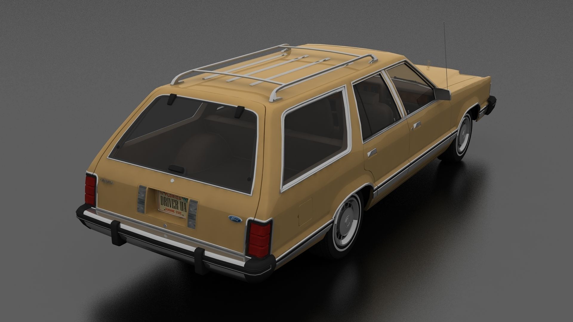 Granada 4dr Station Wagon 1982 Low-poly 3D model_2