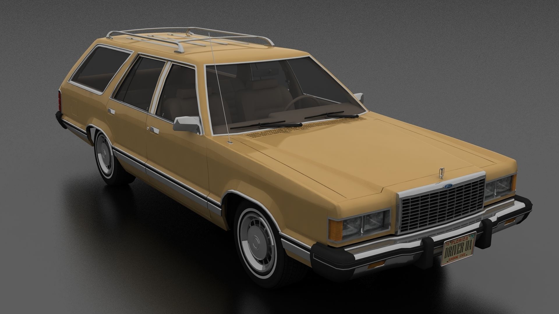 Granada 4dr Station Wagon 1982 Low-poly 3D model_3