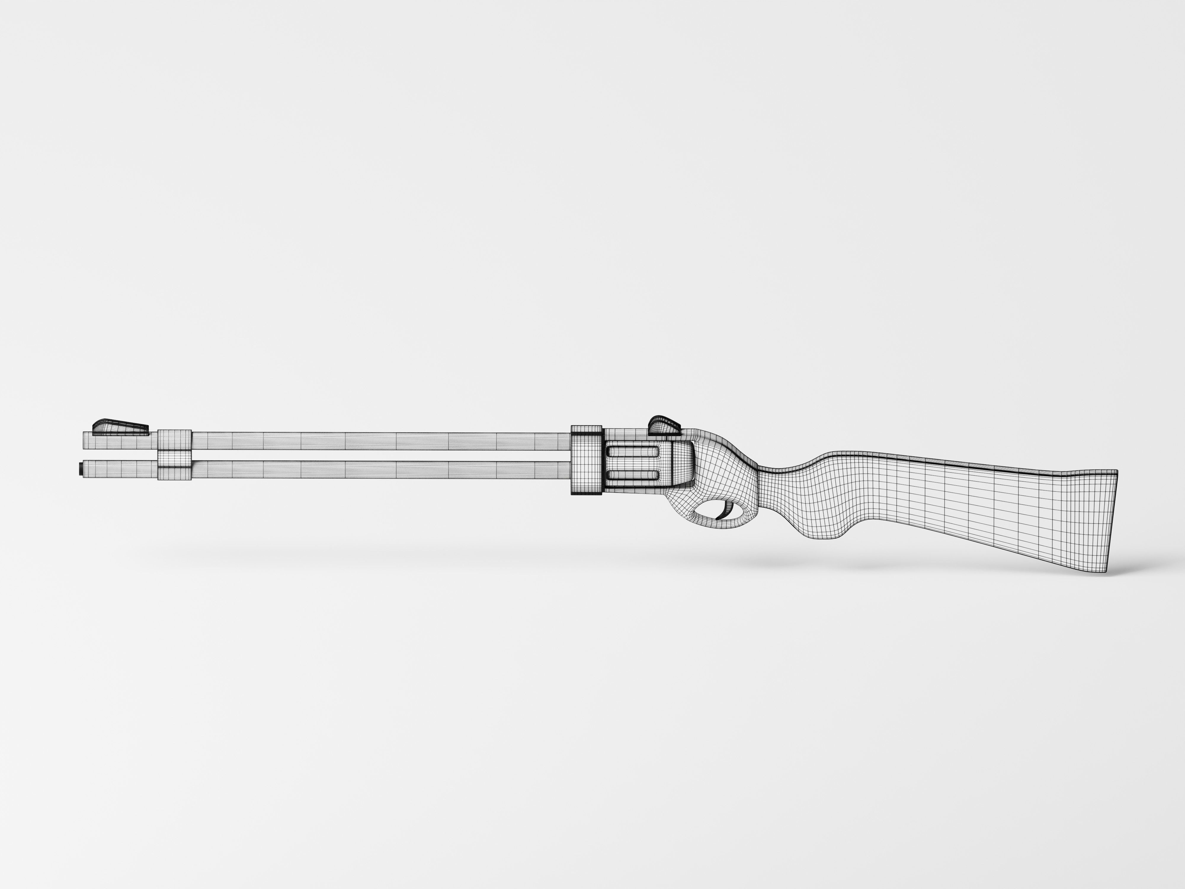 Flobert revolver Safari Sport 3D Model Low-poly 3D model_2