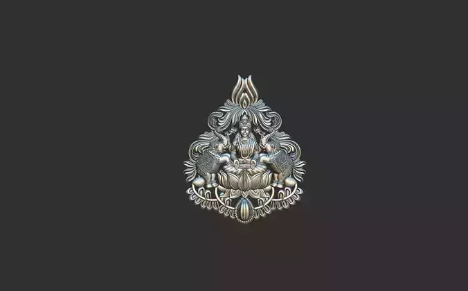 Pendent with Laxmi Mata 3D print model