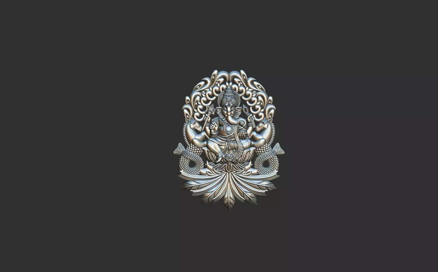 Pendent with Ganesh Ji 3D print model