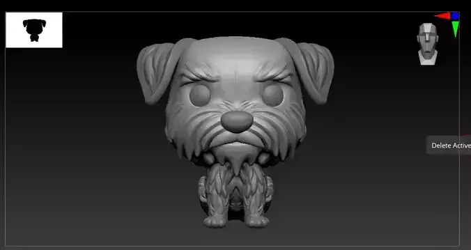 3d Dog 3D print model