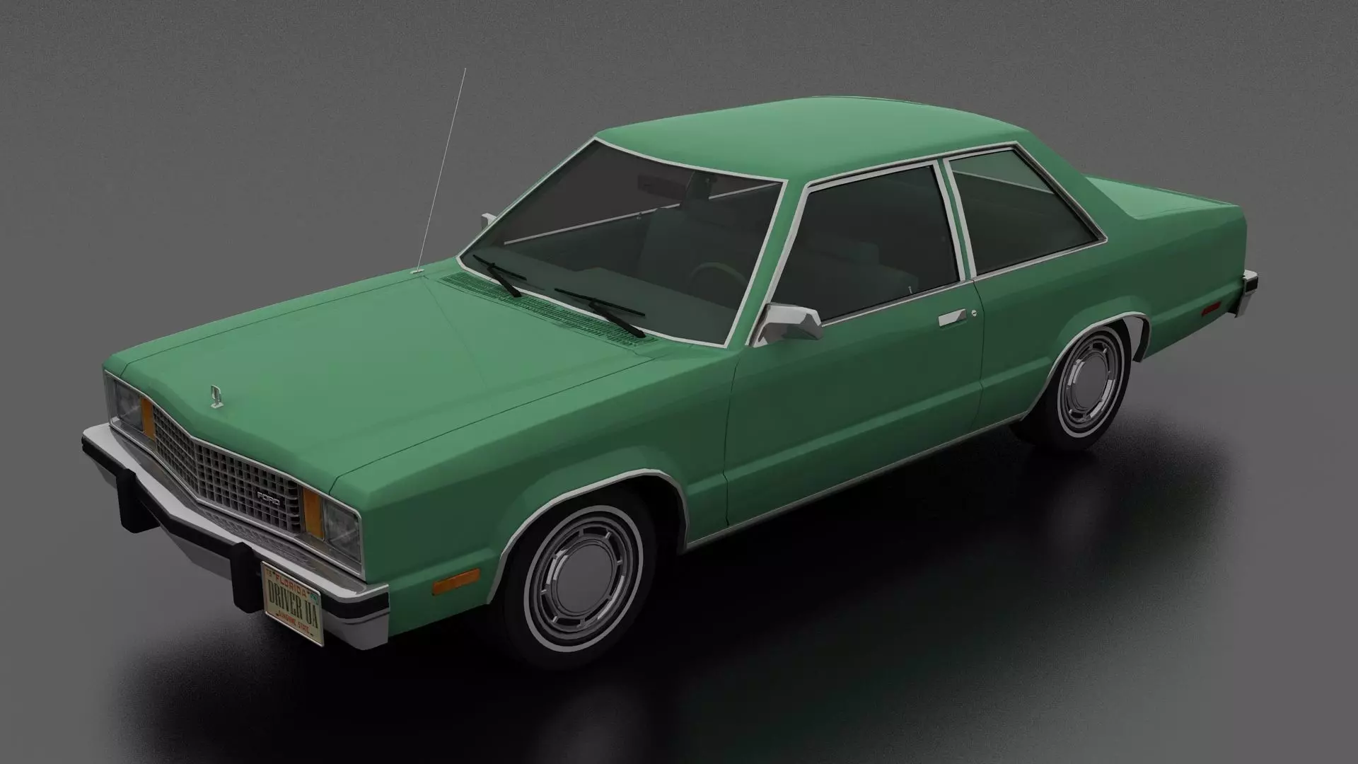 Fairmont 2dr Sedan 1978 Low-poly 3D model