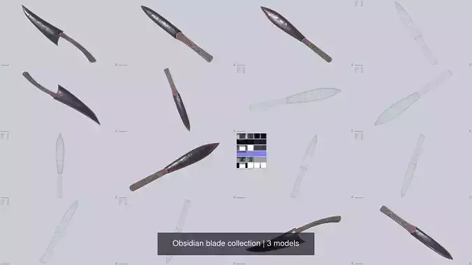 Obsidian blade collection