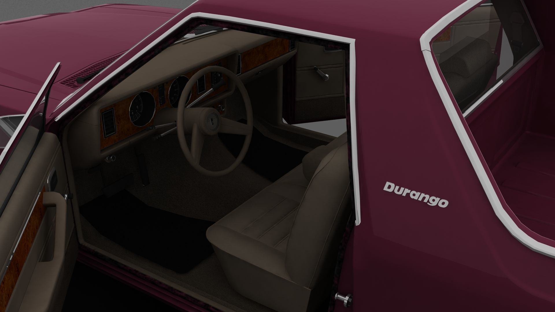 Durango Coupe Utility Pickup 1979 Low-poly 3D model_6