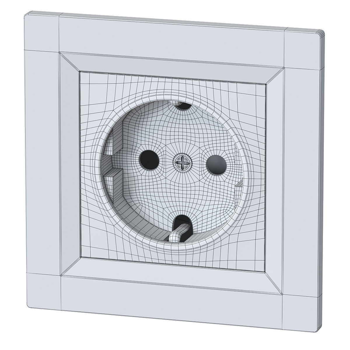 Schneider Asfora sockets 3D model_5