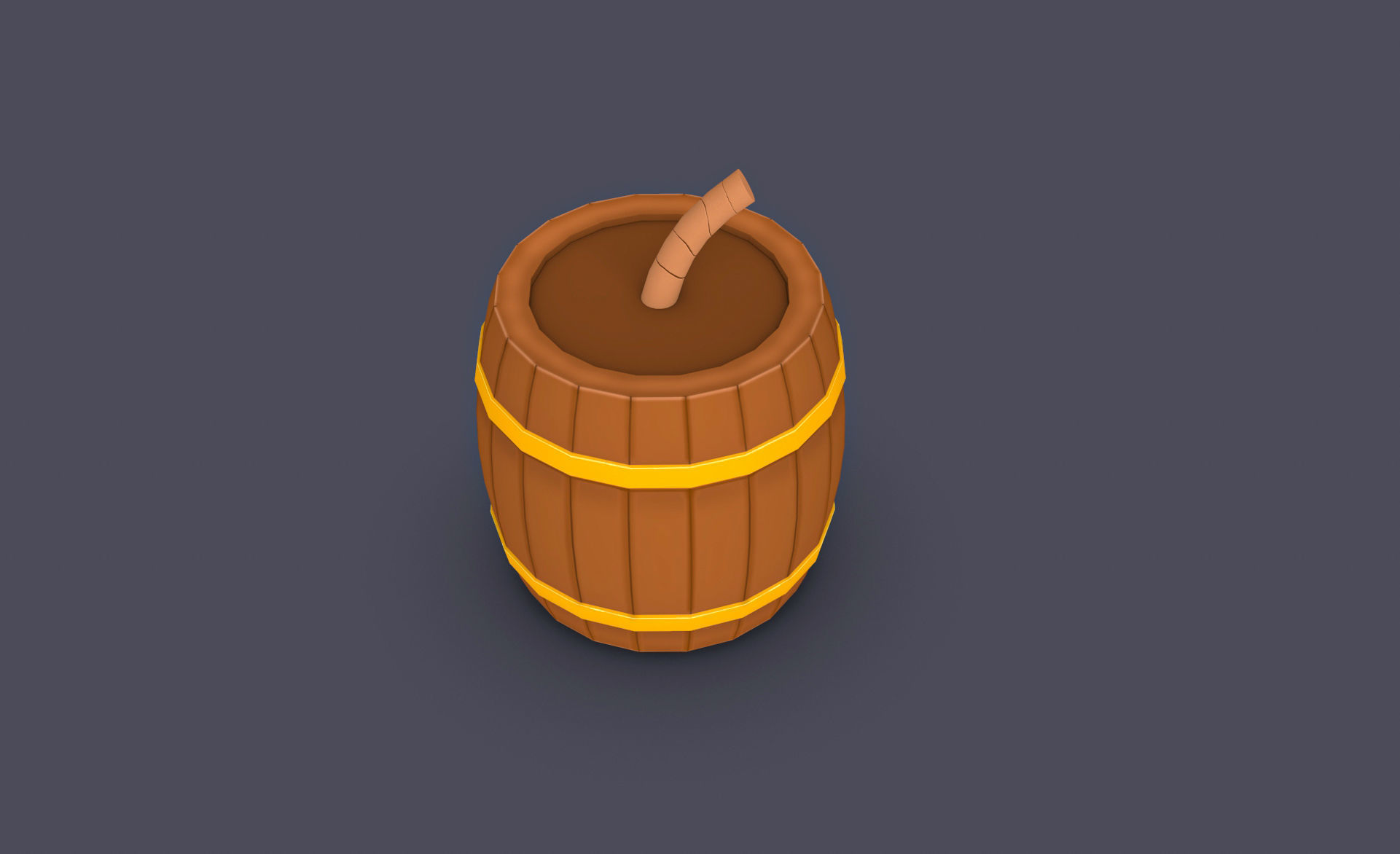 Prop20 Barrel Bomb Low-poly 3D model_1