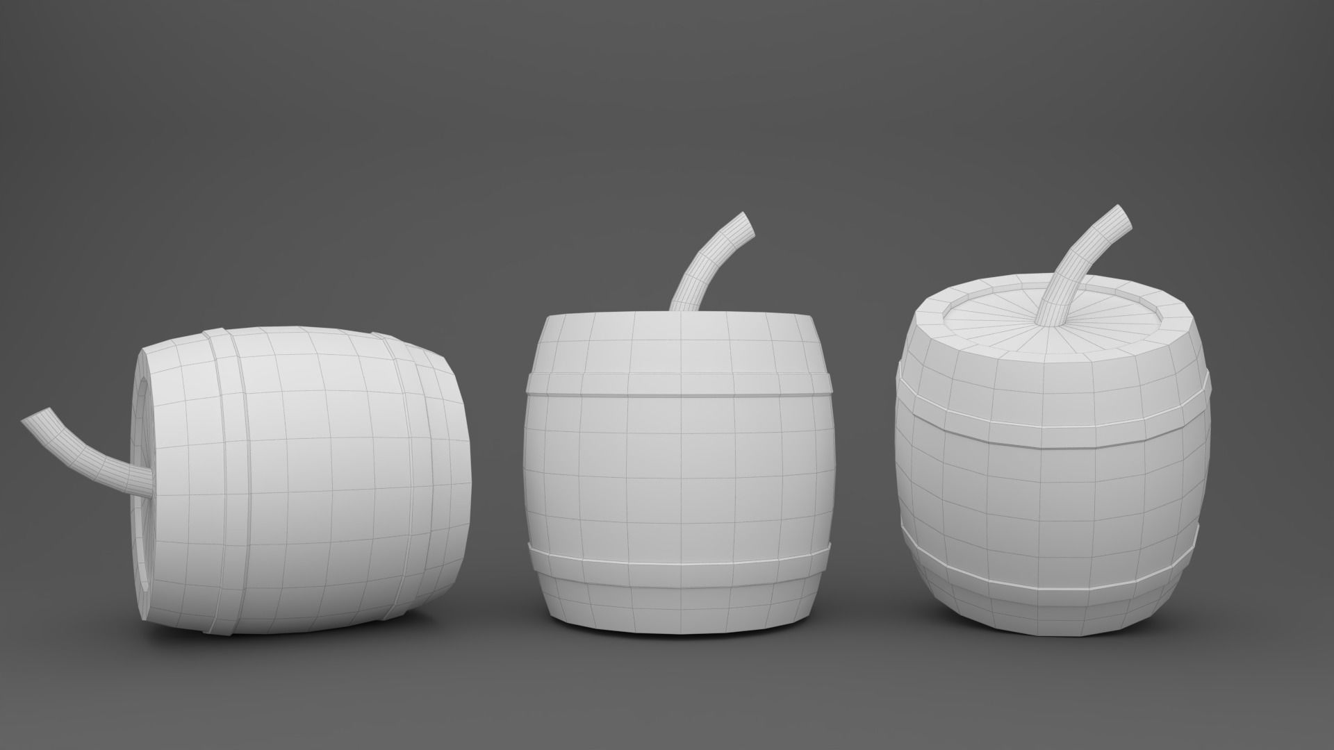 Prop20 Barrel Bomb Low-poly 3D model_9