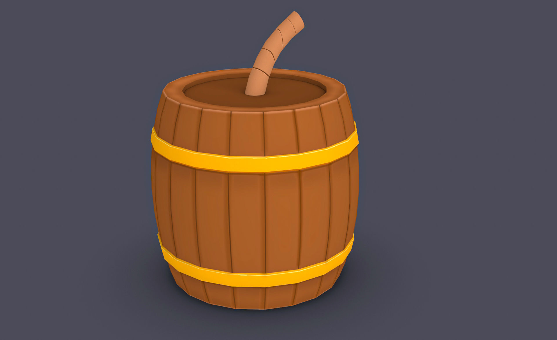 Prop20 Barrel Bomb Low-poly 3D model_2