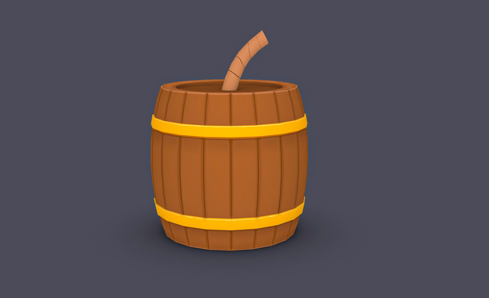 Prop20 Barrel Bomb Low-poly 3D model_4