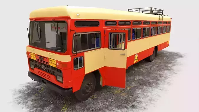 Indian St bus V1 Orange yellow