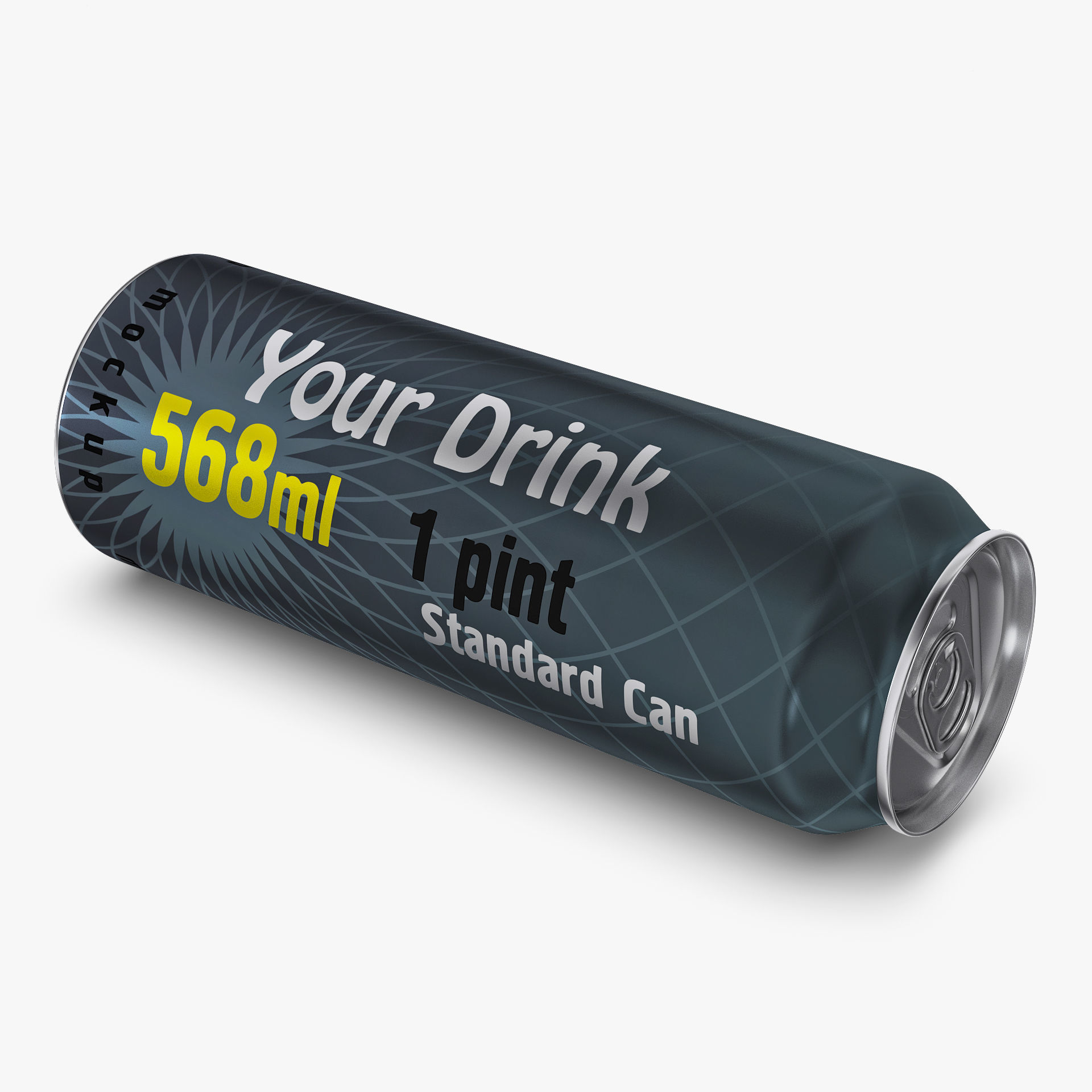 Aluminum Standard Can 568ml 1 Pinta v 2 3D model_4
