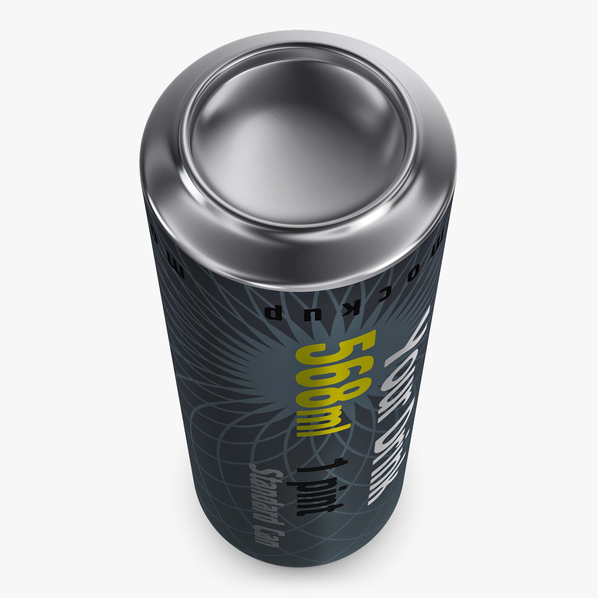 Aluminum Standard Can 568ml 1 Pinta v 2 3D model_3