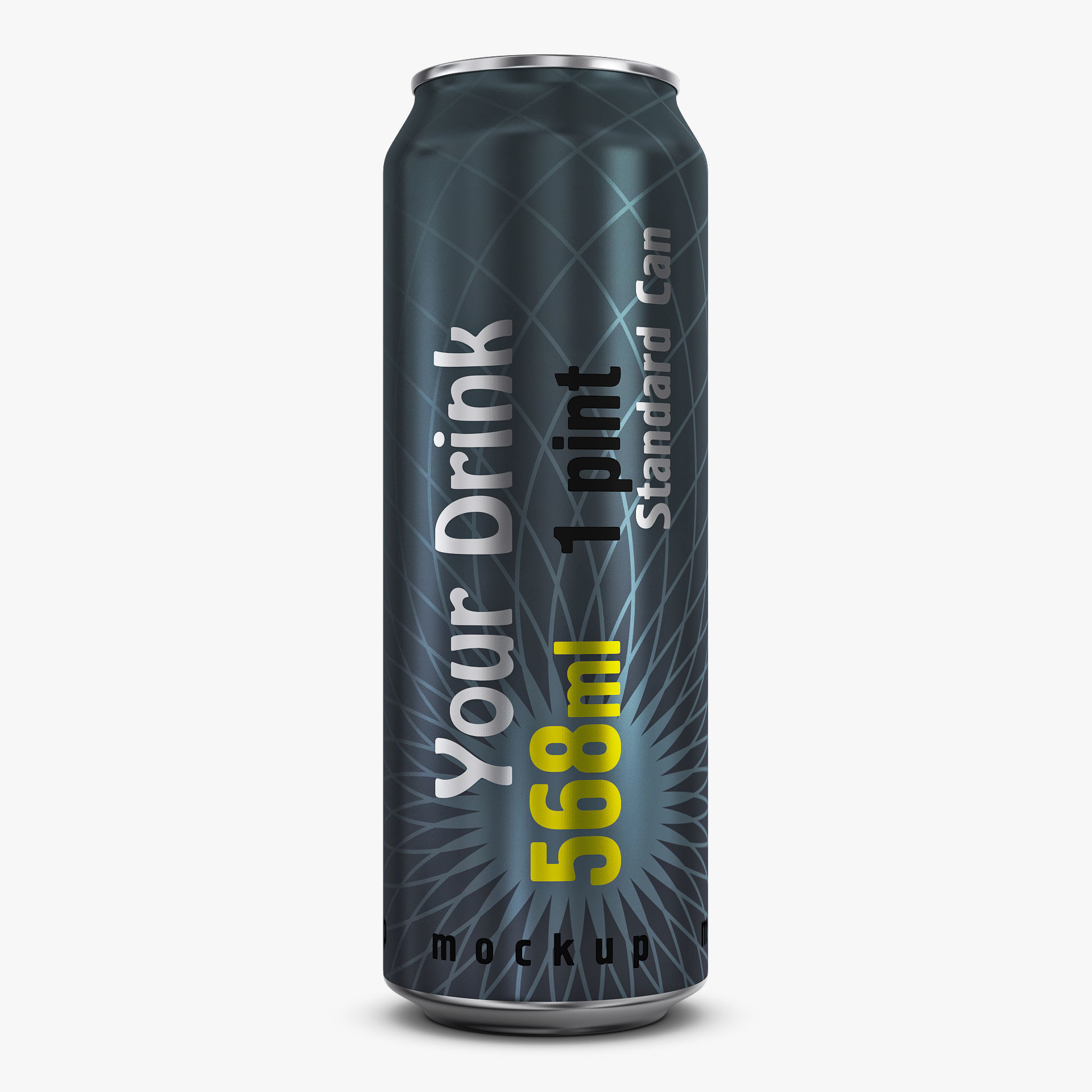 Aluminum Standard Can 568ml 1 Pinta v 2 3D model_1