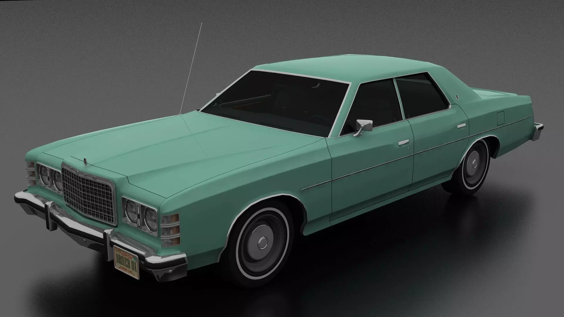 LTD 4dr 1975 Low-poly 3D model_0