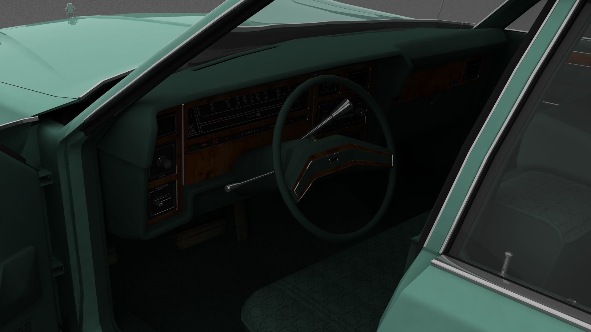 LTD 4dr 1975 Low-poly 3D model_6