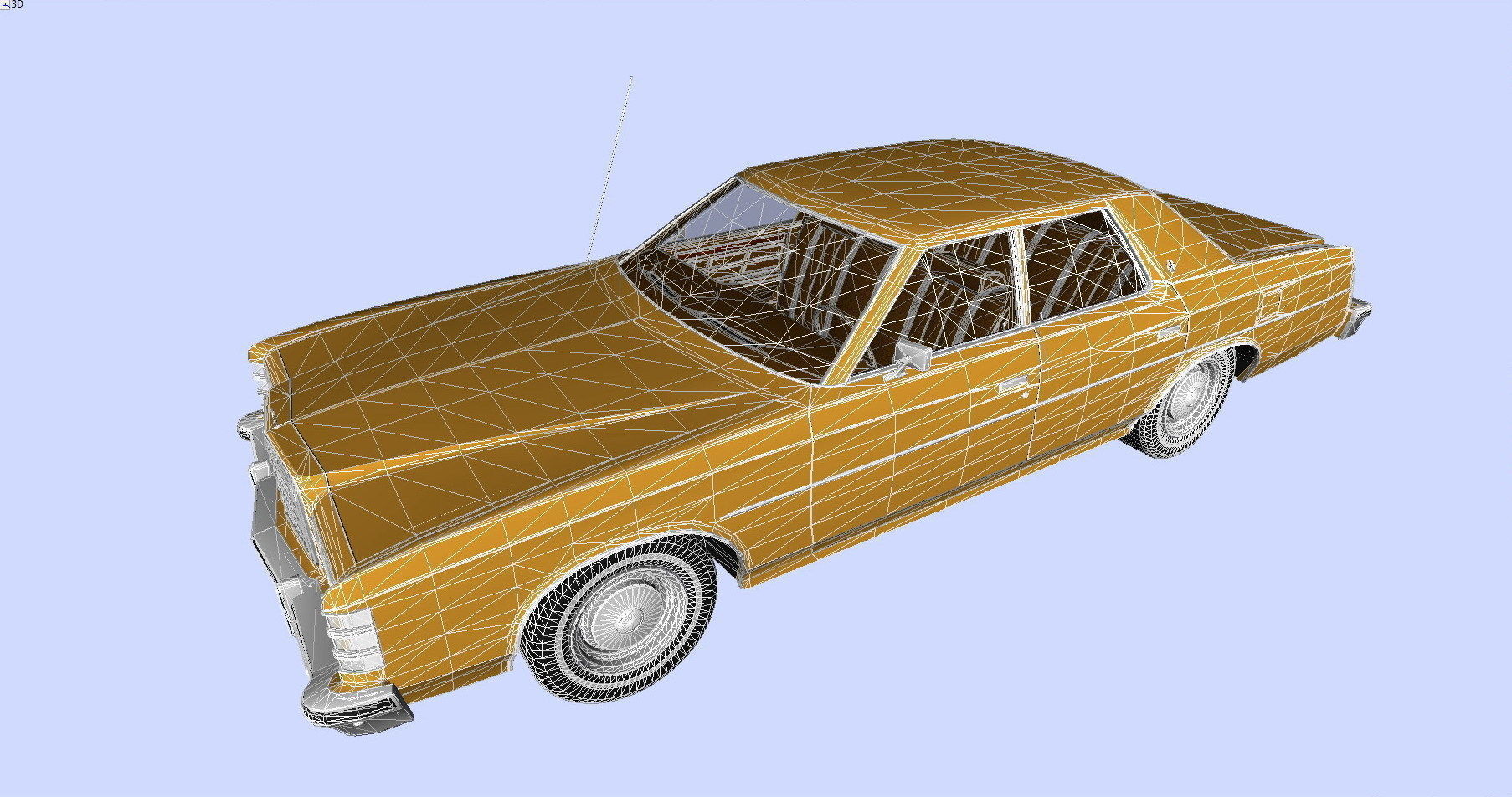 LTD 4dr 1975 Low-poly 3D model_7
