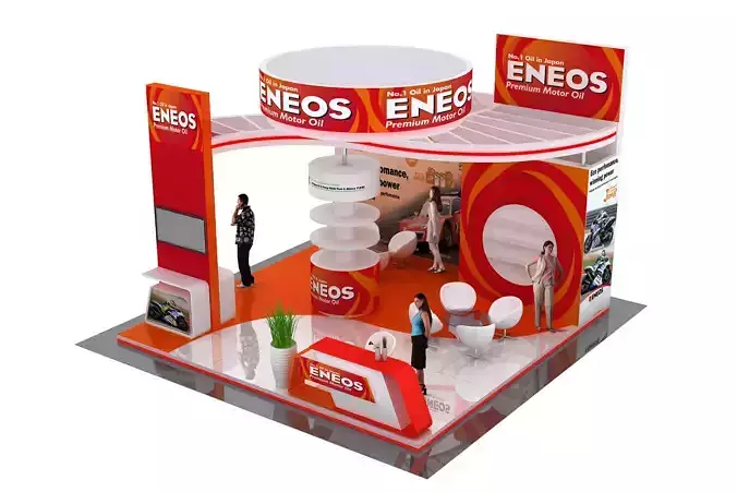 6x6 exhibition stand 1 side closed