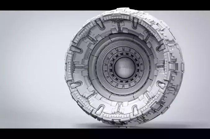 Sci-fi spaceship engine burner 3D model