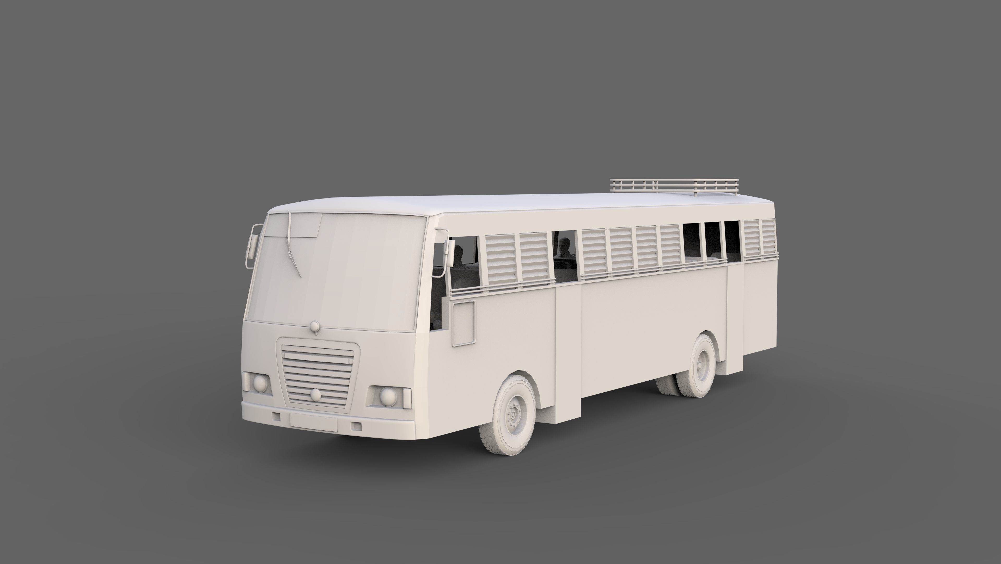 KSRTC Bus model Low-poly 3D model_10