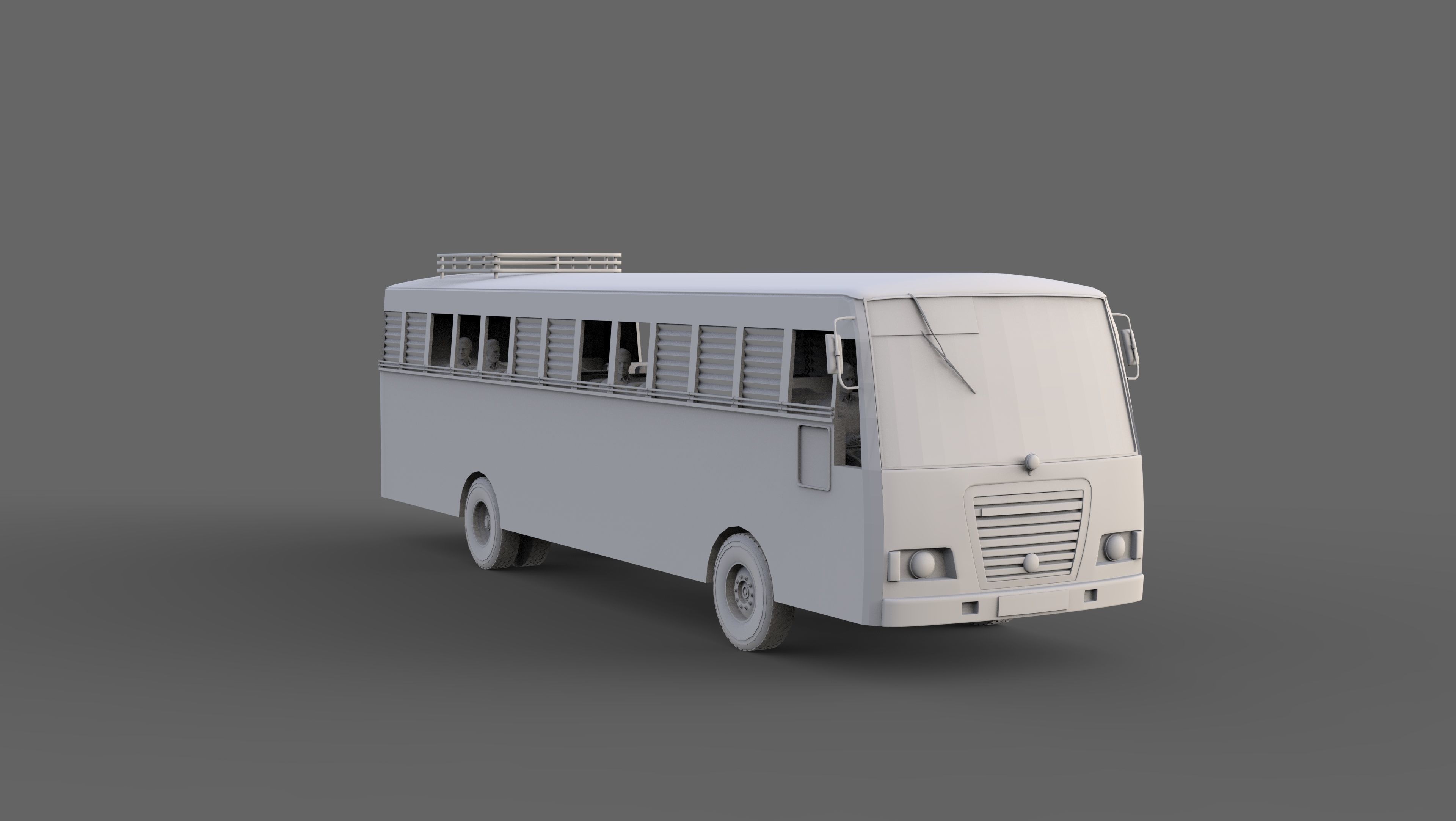 KSRTC Bus model Low-poly 3D model_11