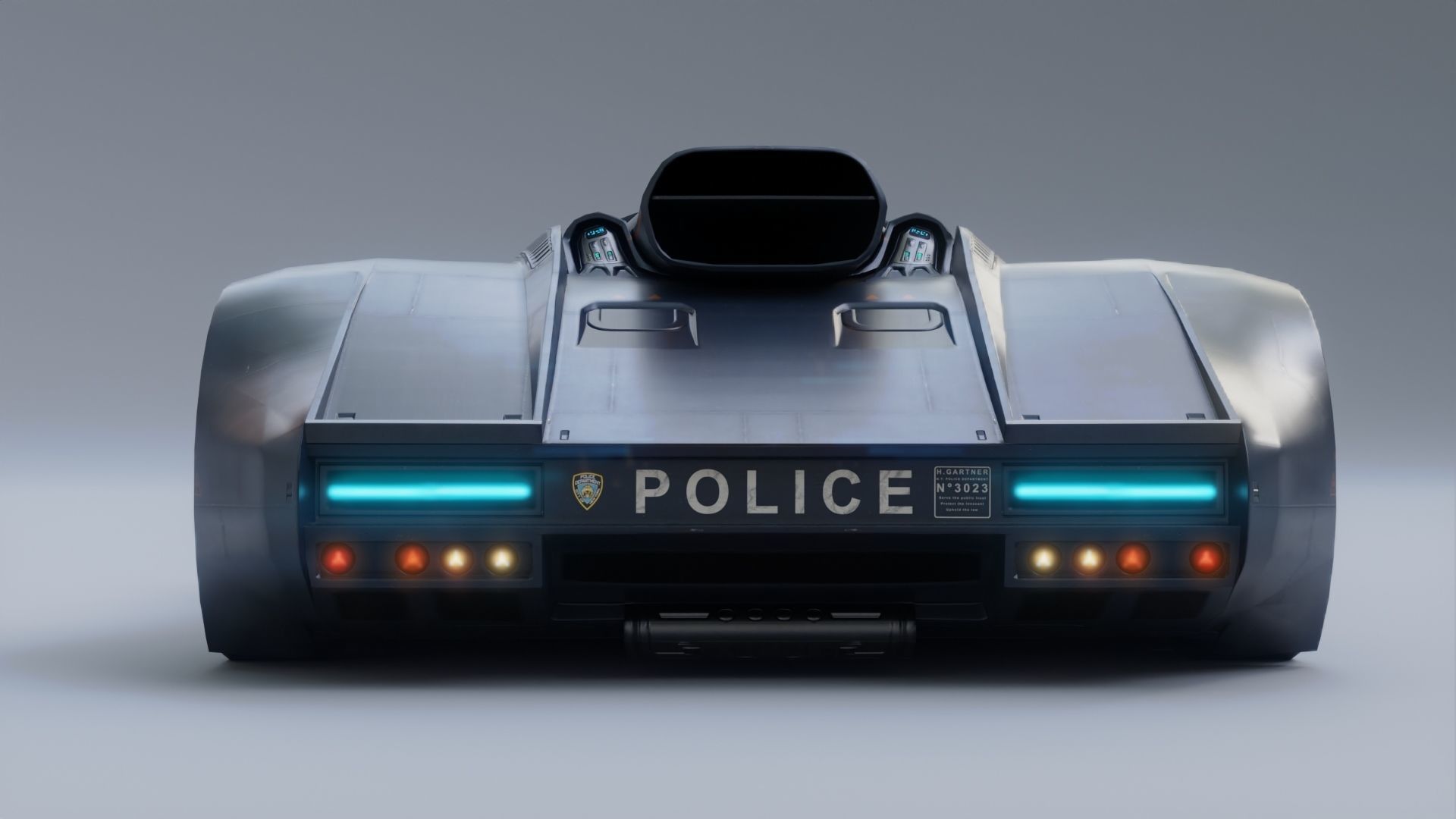 3Dpro CAR scifi 7 Low-poly 3D model_5